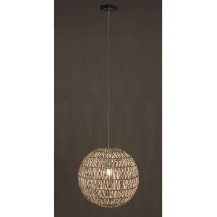 Lámpara de Techo Cuerda Hierro Blanco, 130 Cm