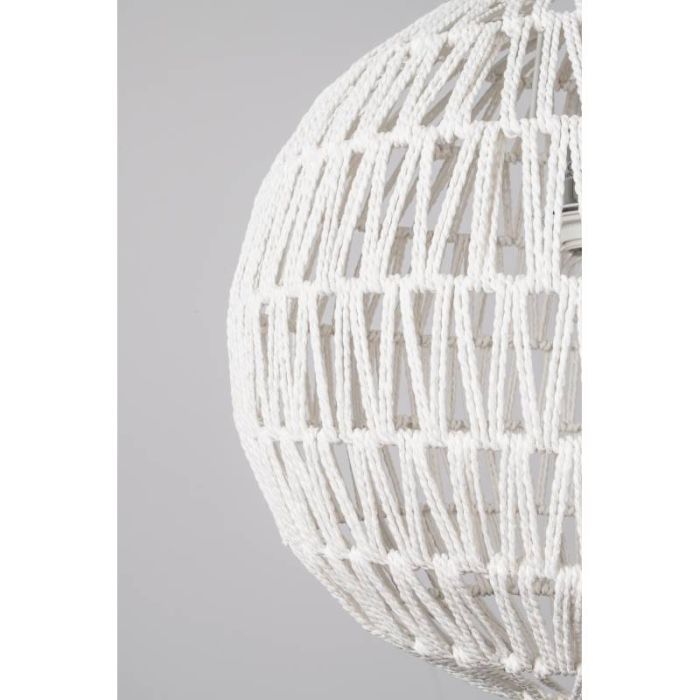 Lámpara de Techo Cuerda Hierro Blanco, 130 Cm