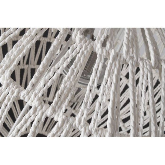 Lámpara de Techo Cuerda Hierro Blanco, 130 Cm