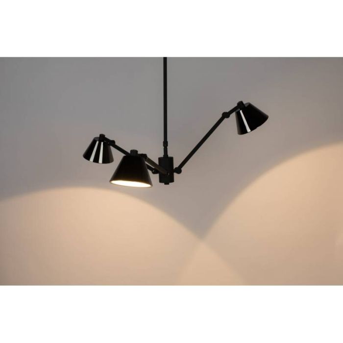 Lámpara de Techo Hierro Negro/Blanco, 97 Cm