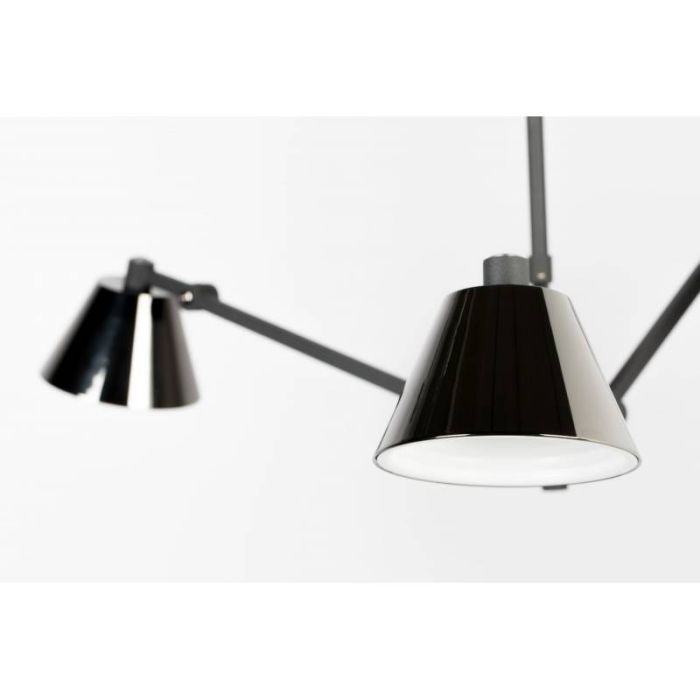 Lámpara de Techo Hierro Negro/Blanco, 97 Cm