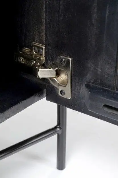 Mueble TV Madera Mango Mármol Gris/Blanco