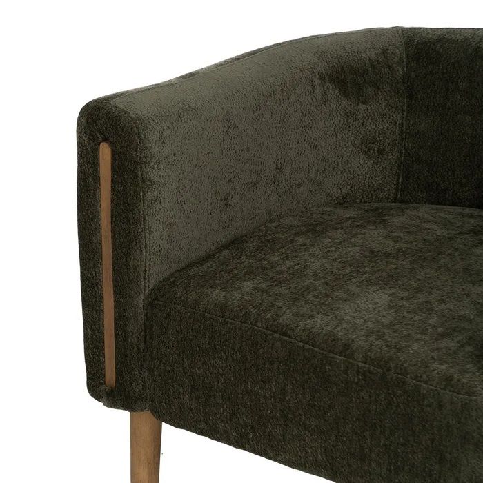 Sillón Verde Madera de Abedul Salón, 73 Cm