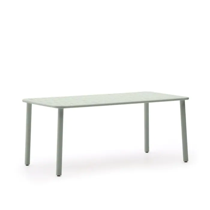 Mesa Exterior Acero Galvanizado Turquesa, 180 Cm