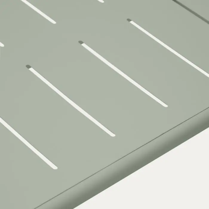 Mesa Exterior Acero Galvanizado Turquesa, 180 Cm