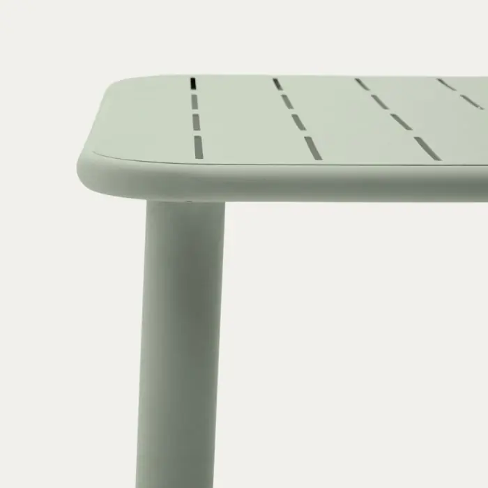 Mesa Exterior Acero Galvanizado Turquesa, 180 Cm