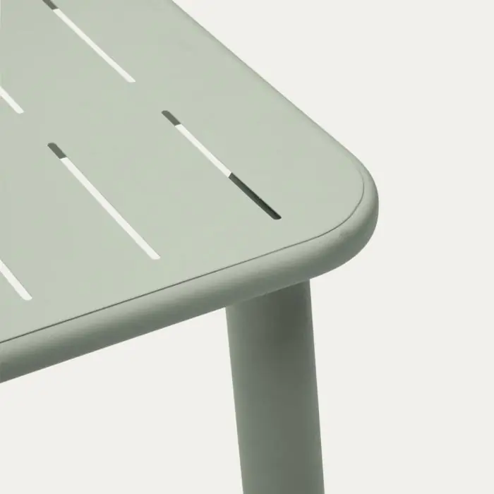 Mesa Exterior Acero Galvanizado Turquesa, 180 Cm