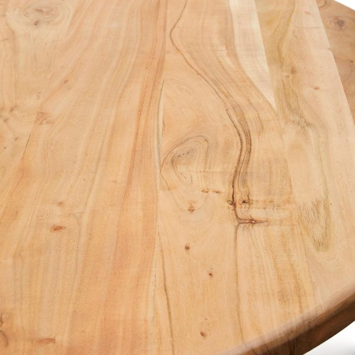 El sobre de esta mesa está compuesto de madera de acacia de 1,20 cm