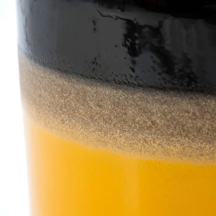 Taburete 33X33X43 Ceramica Amarillo / Negro