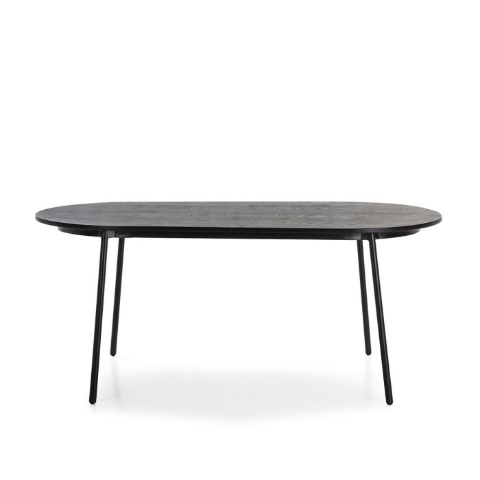 Mesa Salón Madera Metal Negro 180 Cm
