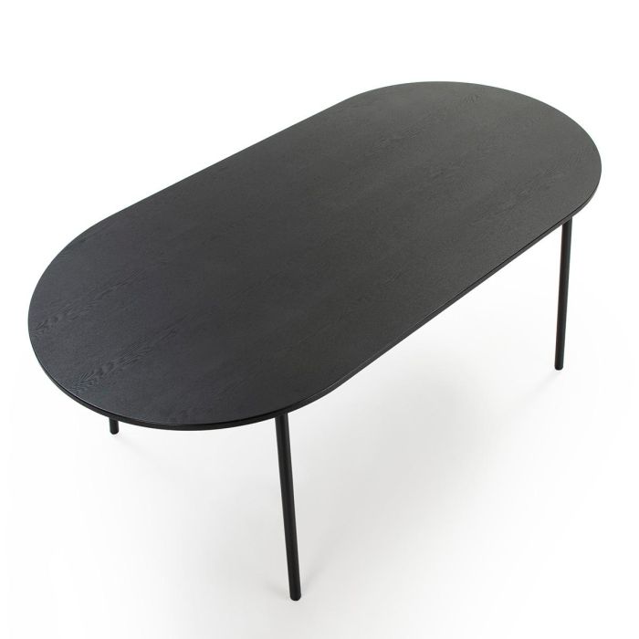 Mesa Salón Madera Metal Negro 180 Cm