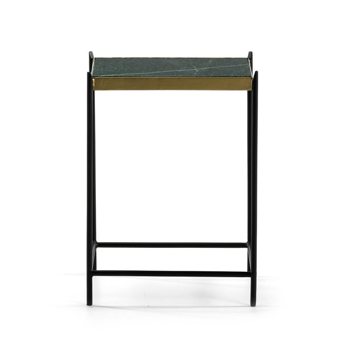 Mesa Auxiliar Art Decó Mármol Verde, 38 Cm