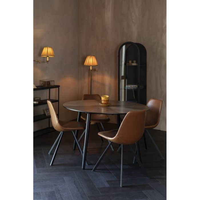 Mesa Comedor Nogal Madera Caucho, 120 Cm