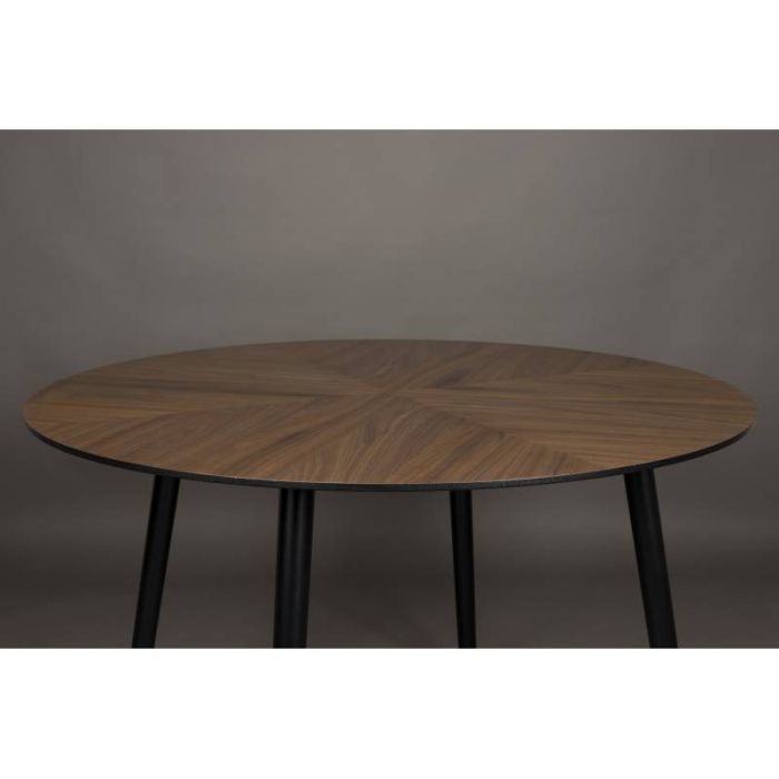 Mesa Comedor Nogal Madera Caucho, 120 Cm