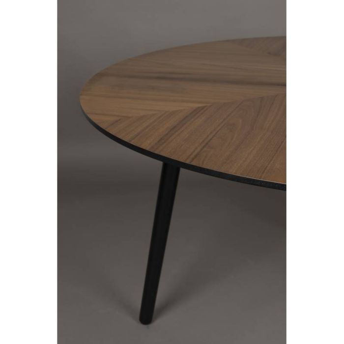 Mesa Comedor Nogal Madera Caucho, 120 Cm