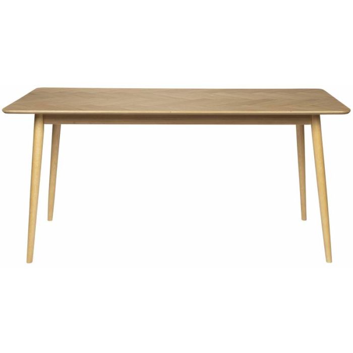 Mesa Comedor Fabio Estilo Nórdico Natural Mdf Madera Álamo Chapa Roble, 180 Cm