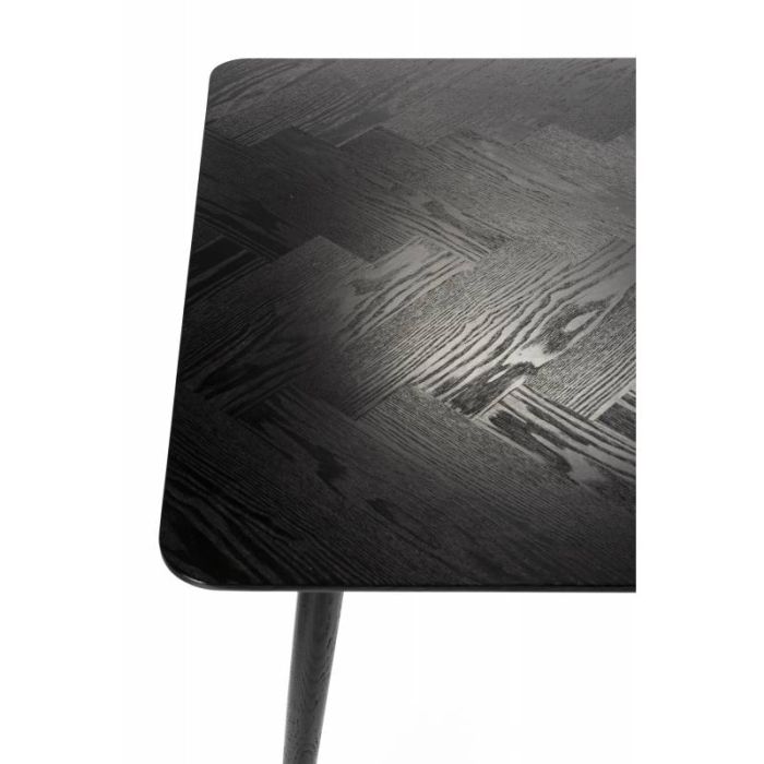 Mesa Comedor Rectangular Fabio Estilo Nórdico-Moderno Negro Mdf Madera de Álamo, 160 Cm