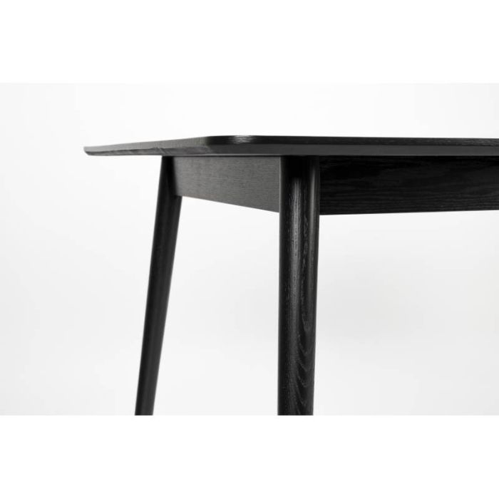 Mesa Comedor Rectangular Madera Roble Negro, 160 Cm