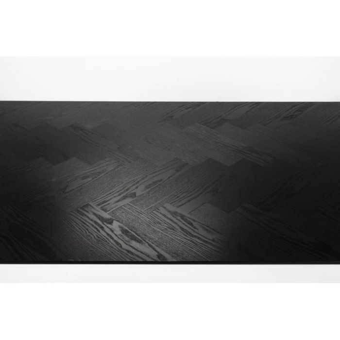Mesa Comedor Rectangular Madera Roble Negro, 160 Cm