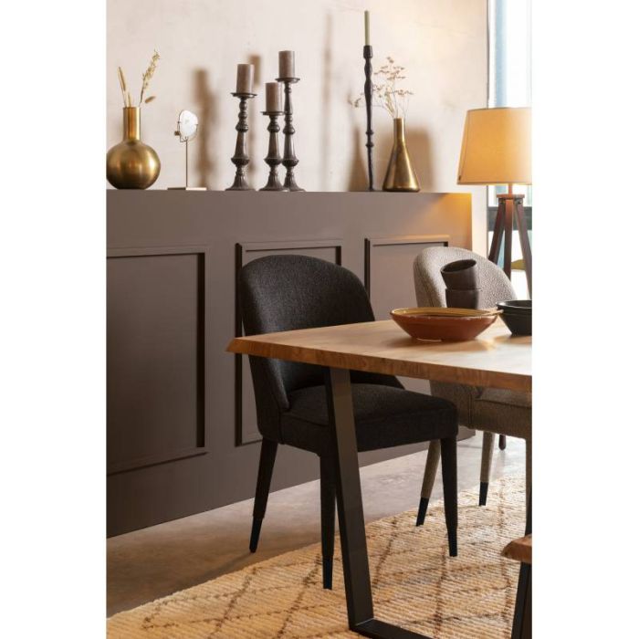 Mesa de Comedor Rectangular Madera Hierro, 200 Cm