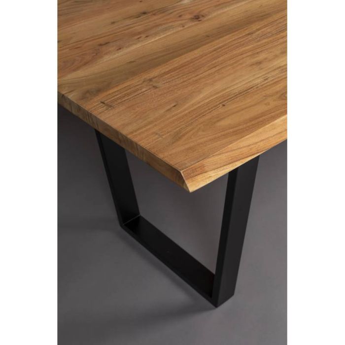 Mesa Comedor Madera Maciza Acacia Hierro, 220 Cm