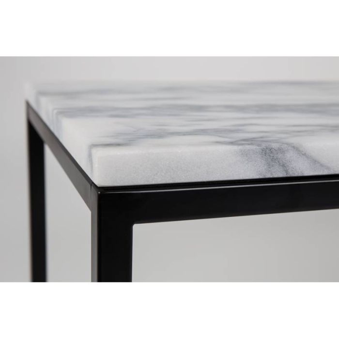 Mesa Centro Mármol Macizo Metal, 90 Cm