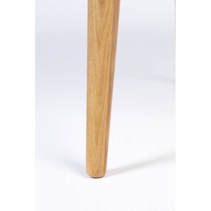 Mesa Auxiliar Chapa Madera Fresno Madera Caucho Natural, 45 Cm