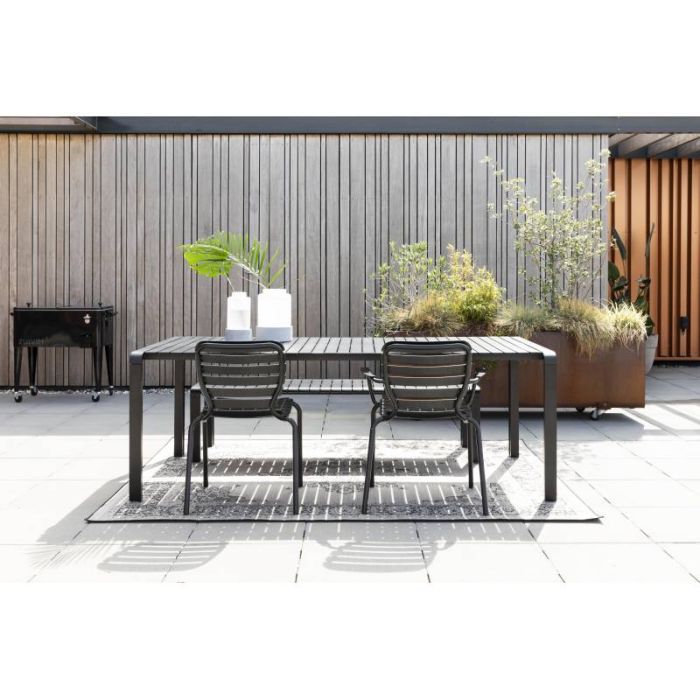 Mesa de Exterior Aluminio Negro Vondel , 214 Cm