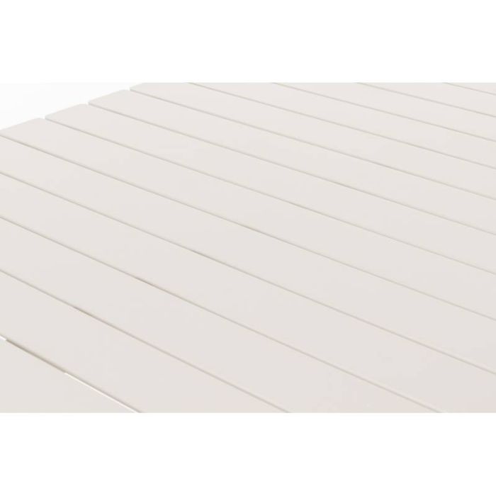 Mesa De Exterior Estilo Nórdico Aluminio Blanco, 168'5 Cm