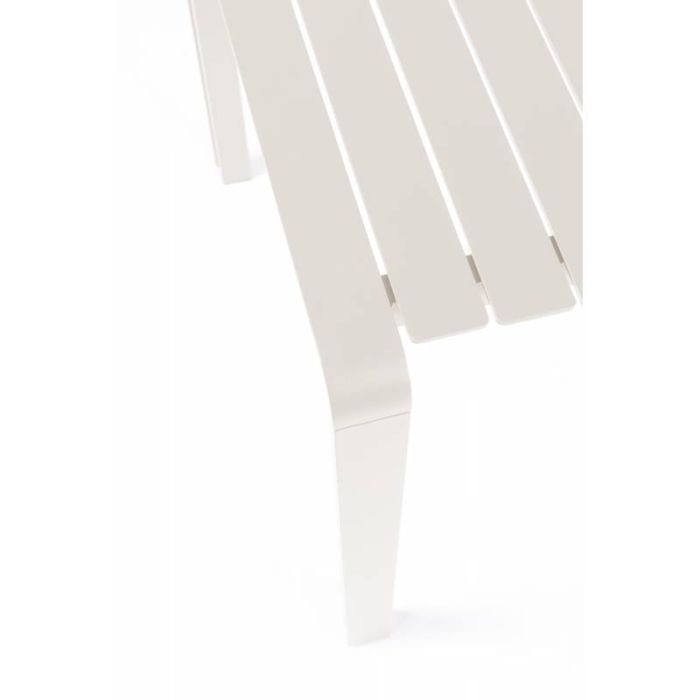 Mesa De Exterior Estilo Nórdico Aluminio Blanco, 168'5 Cm
