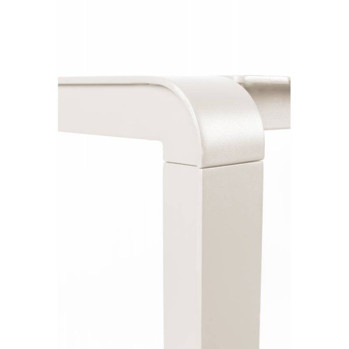 Mesa De Exterior Estilo Nórdico Aluminio Blanco, 168'5 Cm