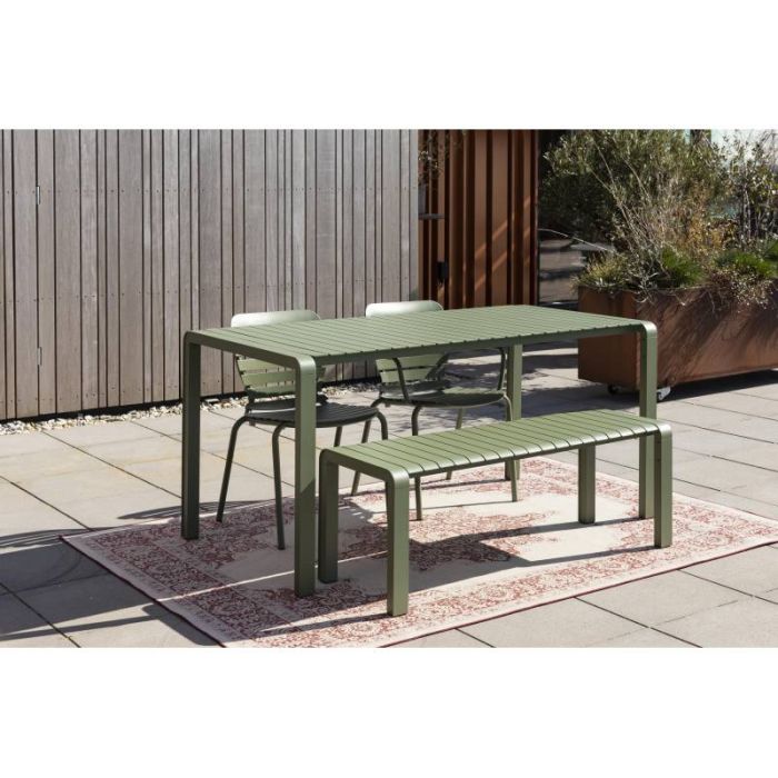 Mesa Jardín Vondel Estilo Moderno Aluminio Verde, 168'5 Cm
