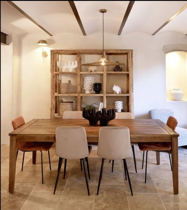 Mesa Comedor Madera Mango Natural, 140 Cm