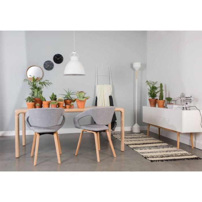 Mesa de Comedor Estilo Nórdico Madera Natural, 180 Cm