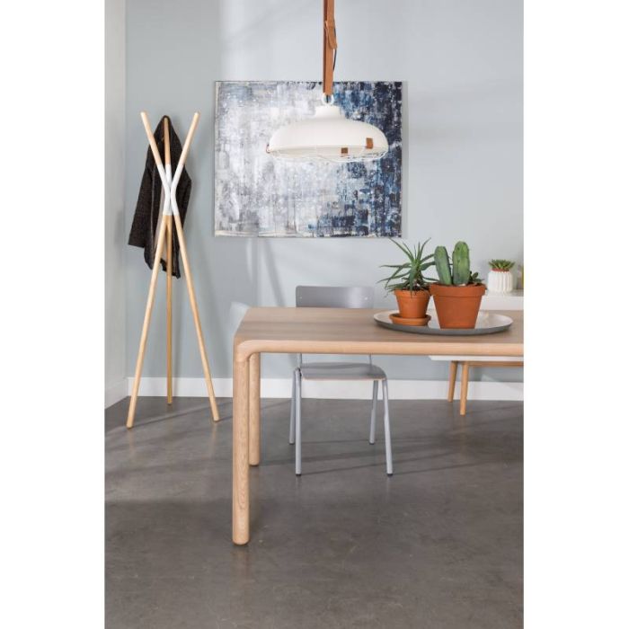 Mesa de Comedor Estilo Nórdico Madera Natural, 180 Cm