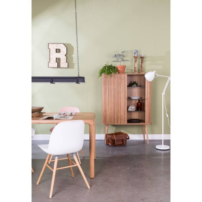 Mesa de Comedor Estilo Nórdico Madera Natural, 180 Cm