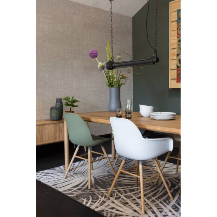 Mesa de Comedor Estilo Nórdico Madera Natural, 180 Cm
