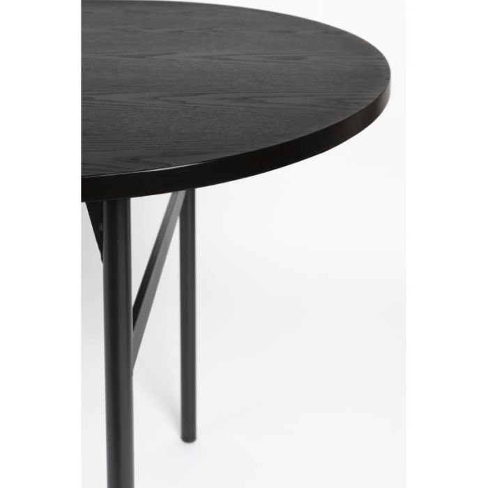 Mesa Comedor Ovalada Hierro Acabado Negro,180 Cm