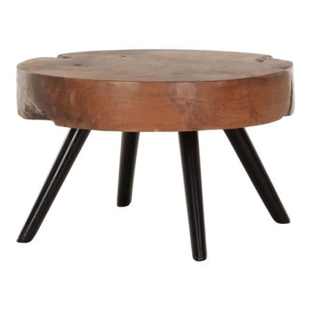 Mesa Auxiliar Disk Estilo Vintage, Ø60 Cm