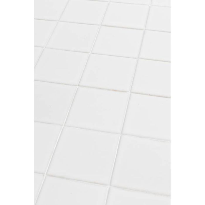 Mesa Centro Rectangular Cerámica Hierro Blanco, 93 Cm