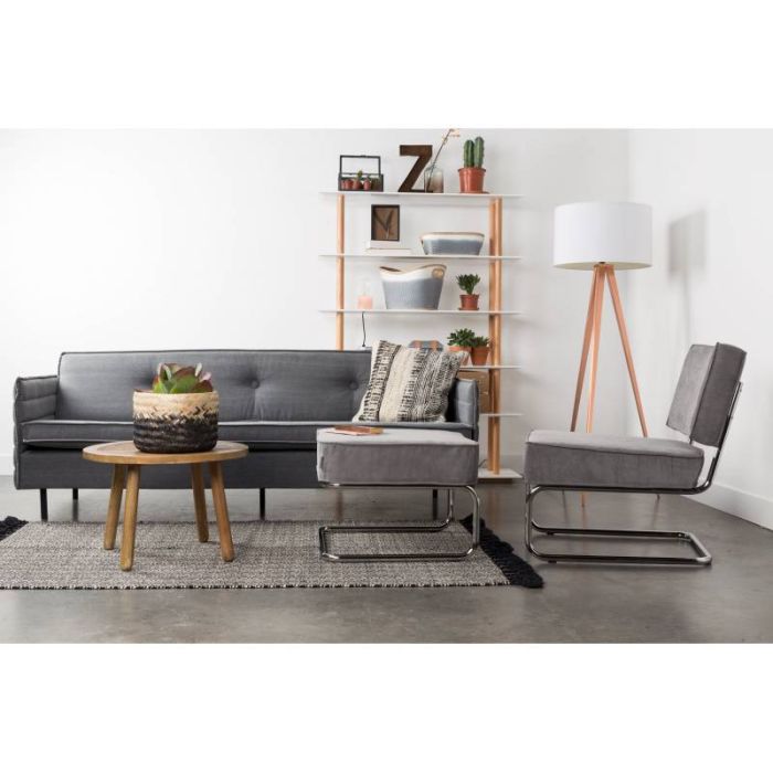 Mesa Auxiliar Redonda Madera Maciza Mango, 60 Cm