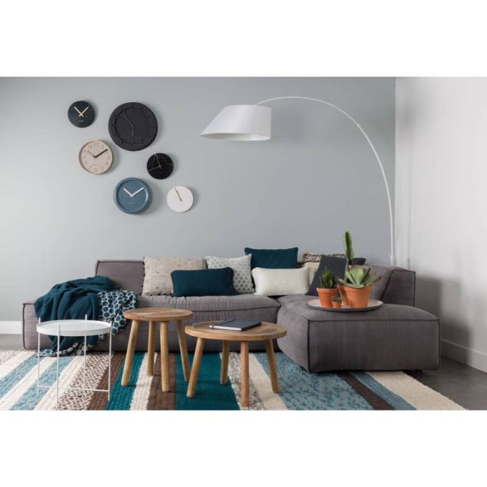 Mesa Auxiliar Redonda Madera Maciza Mango, 60 Cm