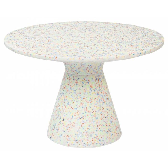 Mesa Centro Exterior Victoria Estilo Nórdico Terrazo Multicolor, 50 Cm