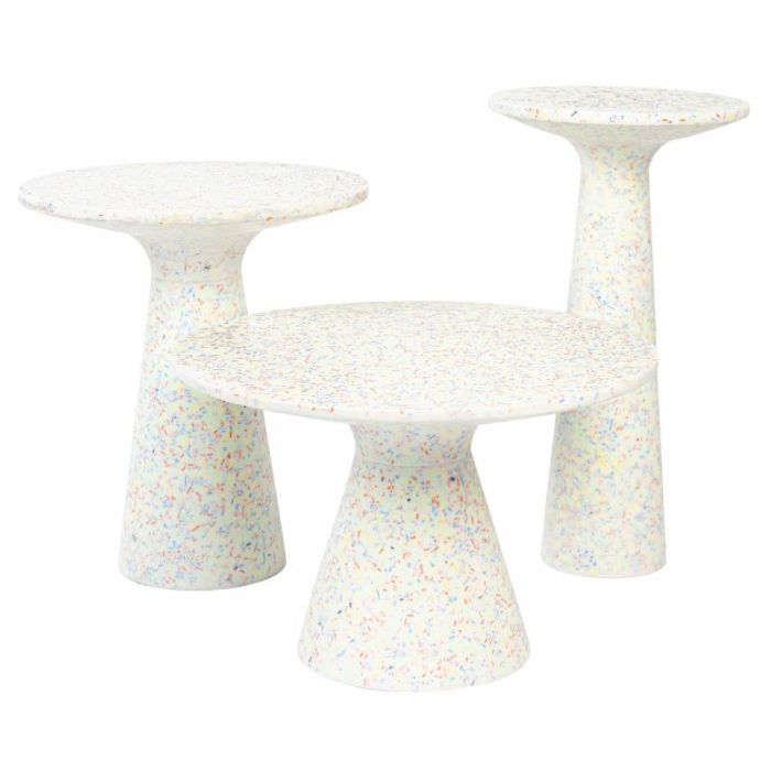 Mesa Centro Exterior Terrazo Multicolor, 50 Cm