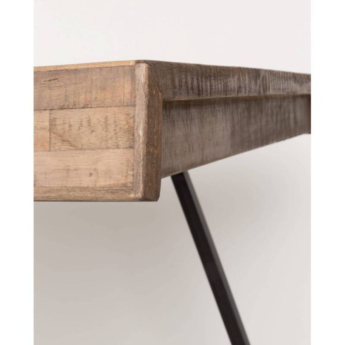 Mesa Comedor Madera Teca Acero, 180 Cm