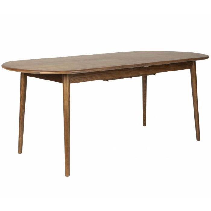 Mesa Comedor Ovalada Extensible Acabado Nogal,180/240 Cm