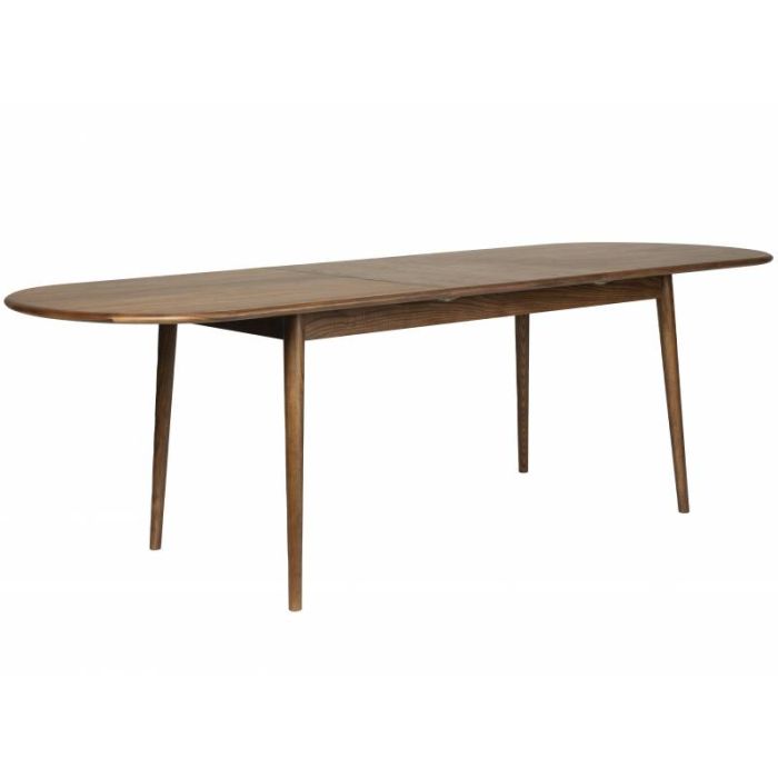 Mesa Comedor Ovalada Extensible Acabado Nogal,180/240 Cm
