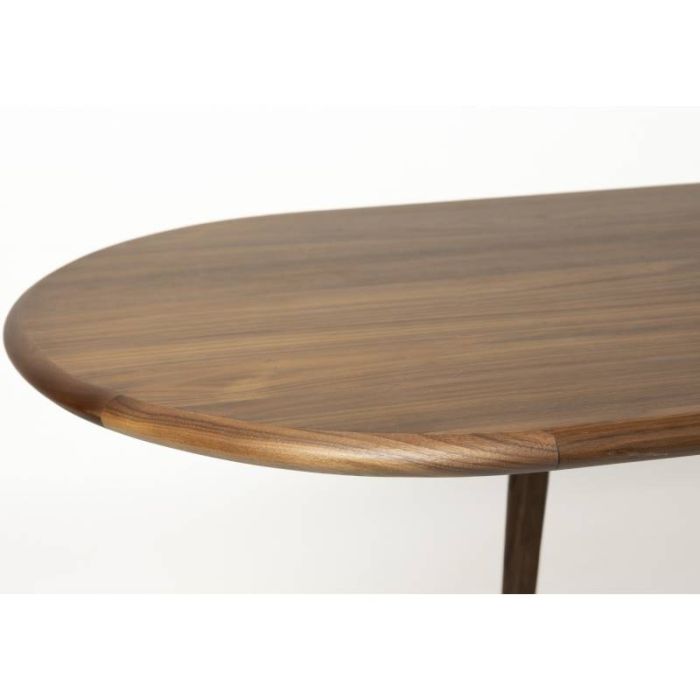 Mesa Comedor Ovalada Extensible Acabado Nogal,180/240 Cm