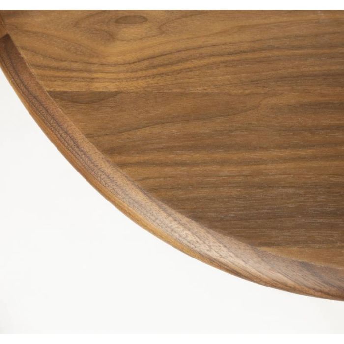 Mesa Comedor Ovalada Extensible Acabado Nogal,180/240 Cm