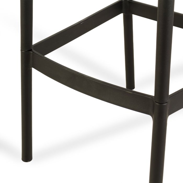 Taburete Alto Exterior Polipropileno Negro, 54 Cm